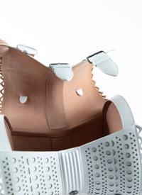 Sac corset 22 en cuir - Blanc Optique