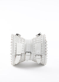 Sac corset 22 en cuir - Blanc Optique