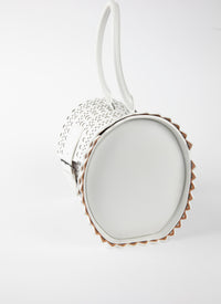 Sac corset 22 en cuir - Blanc Optique