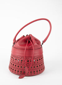 Bucket corset bag in leather - Lacquer