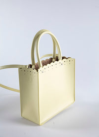 Bag Garance 16 in Leather - Pale Yellow