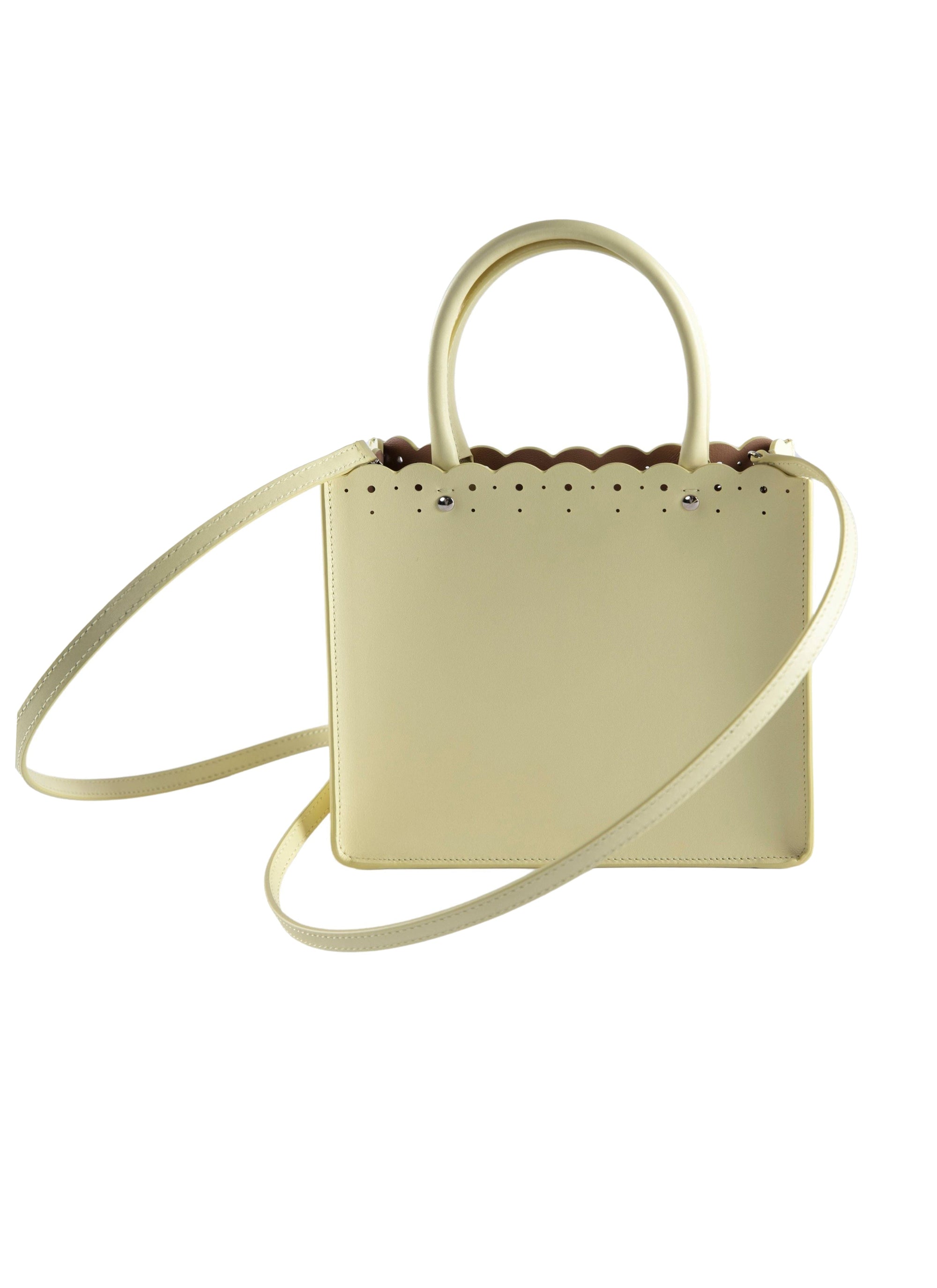 Bag Garance 16 in Leather - Pale Yellow