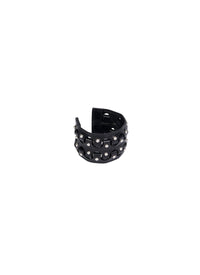 Leather bracelet - Charcoal Black