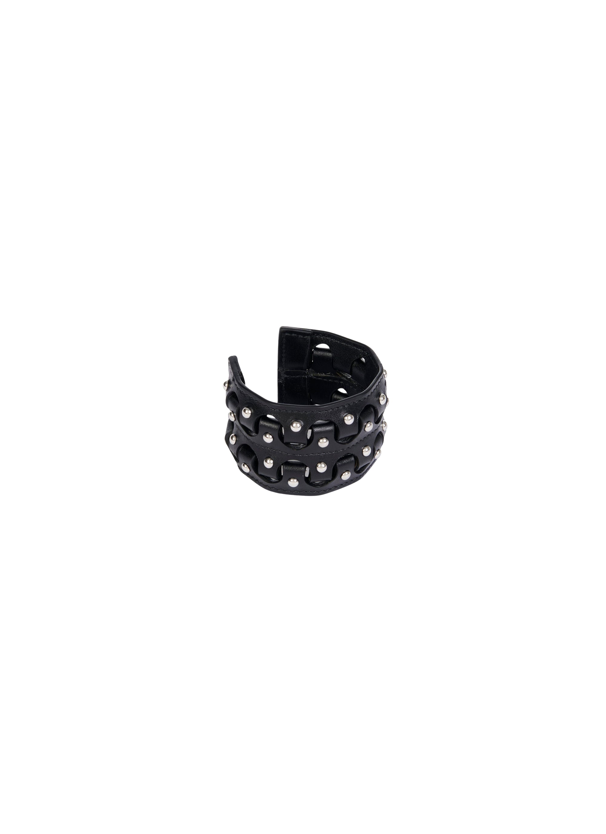 Leather bracelet - Charcoal Black