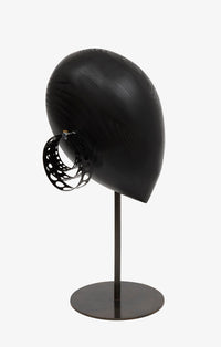 Wide openwork hoop earrings - Black