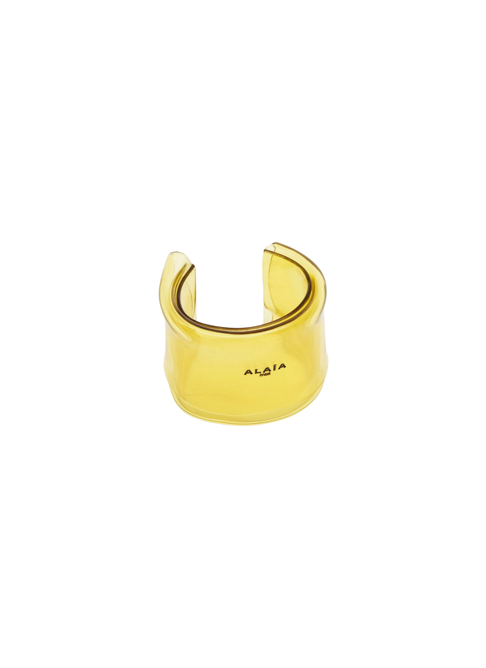 Manchette repliée en plexi - Jaune Pale