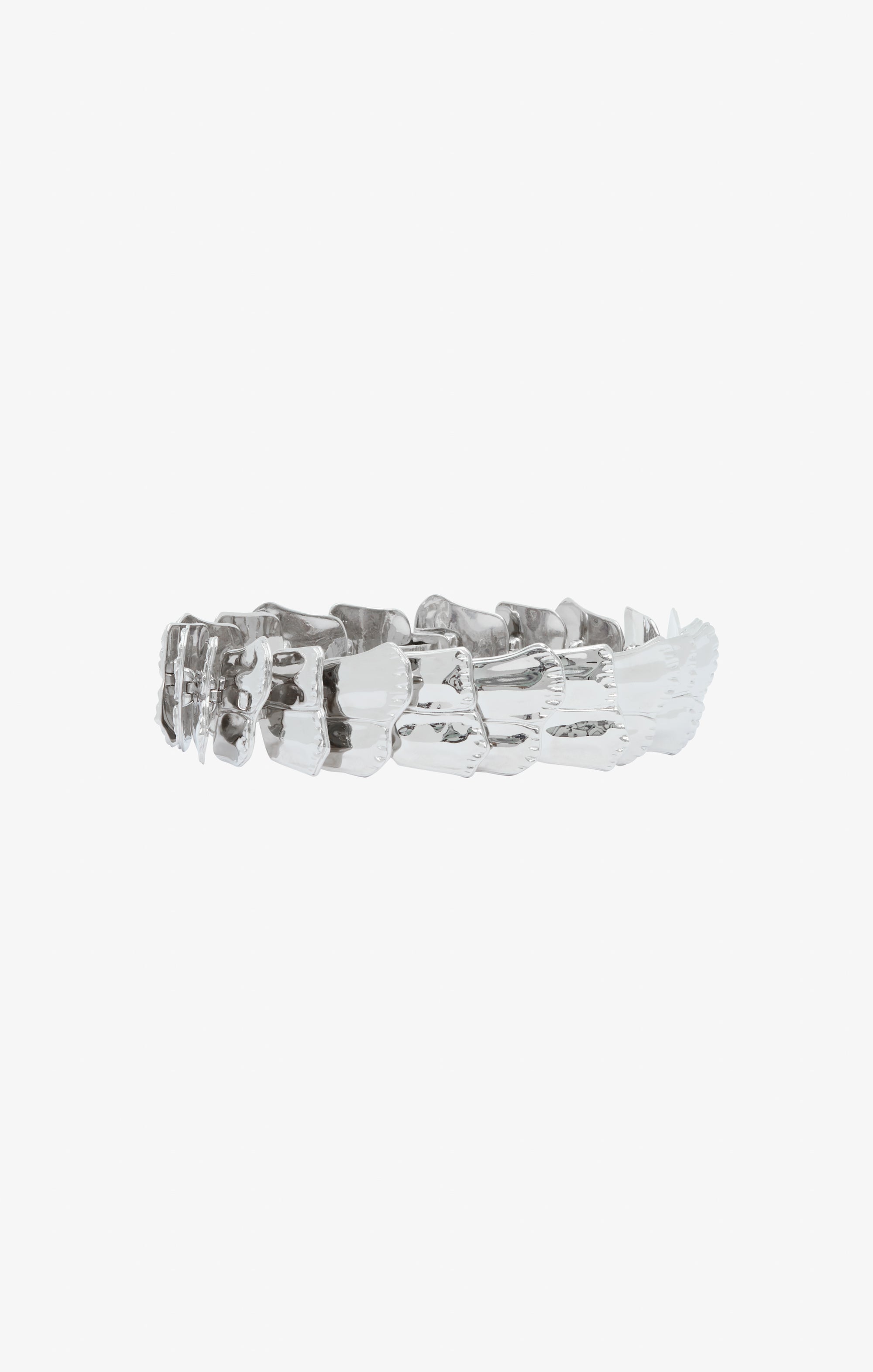 Metallic choker necklace - Silver
