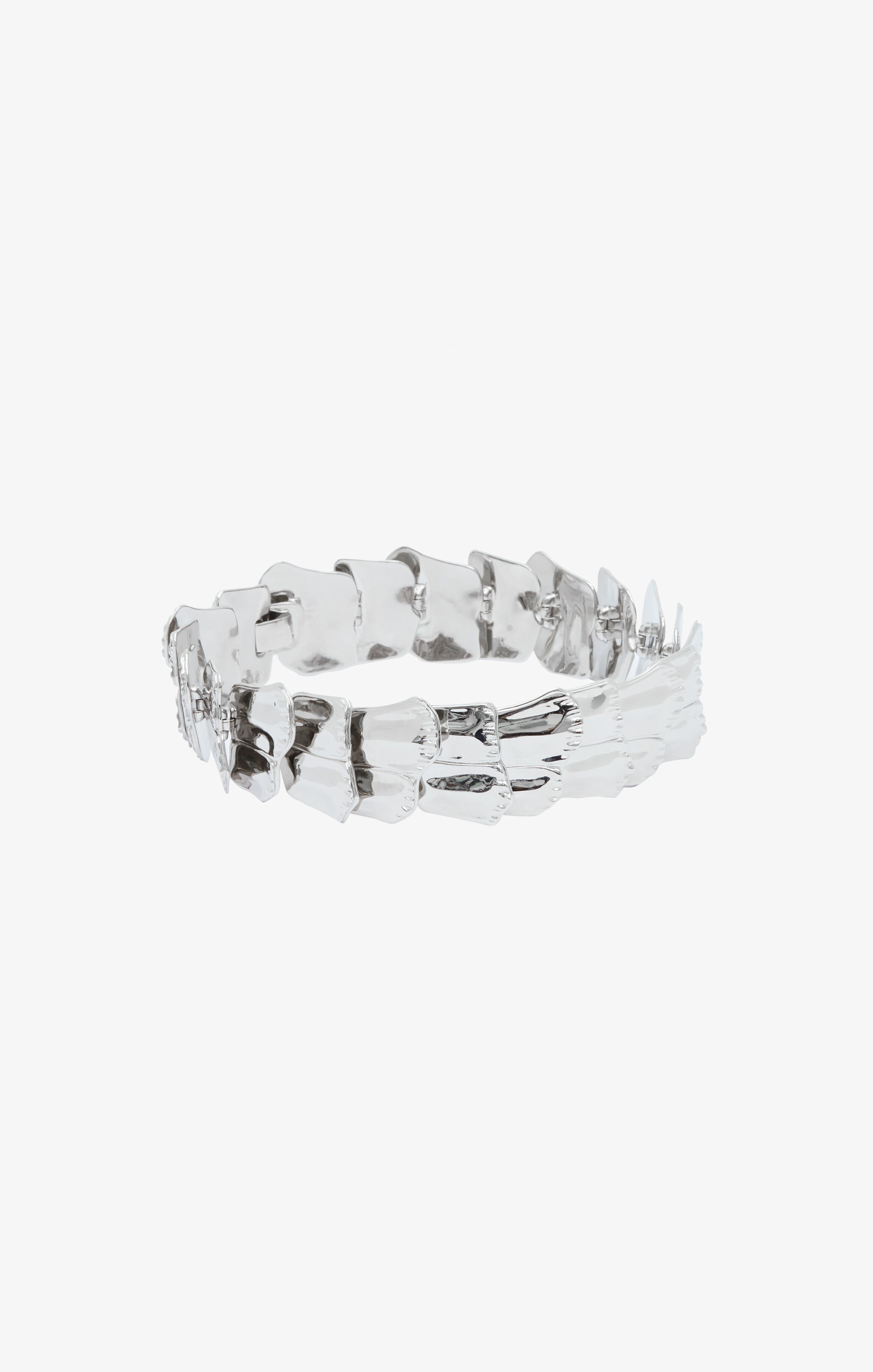 Metallic choker necklace - Silver
