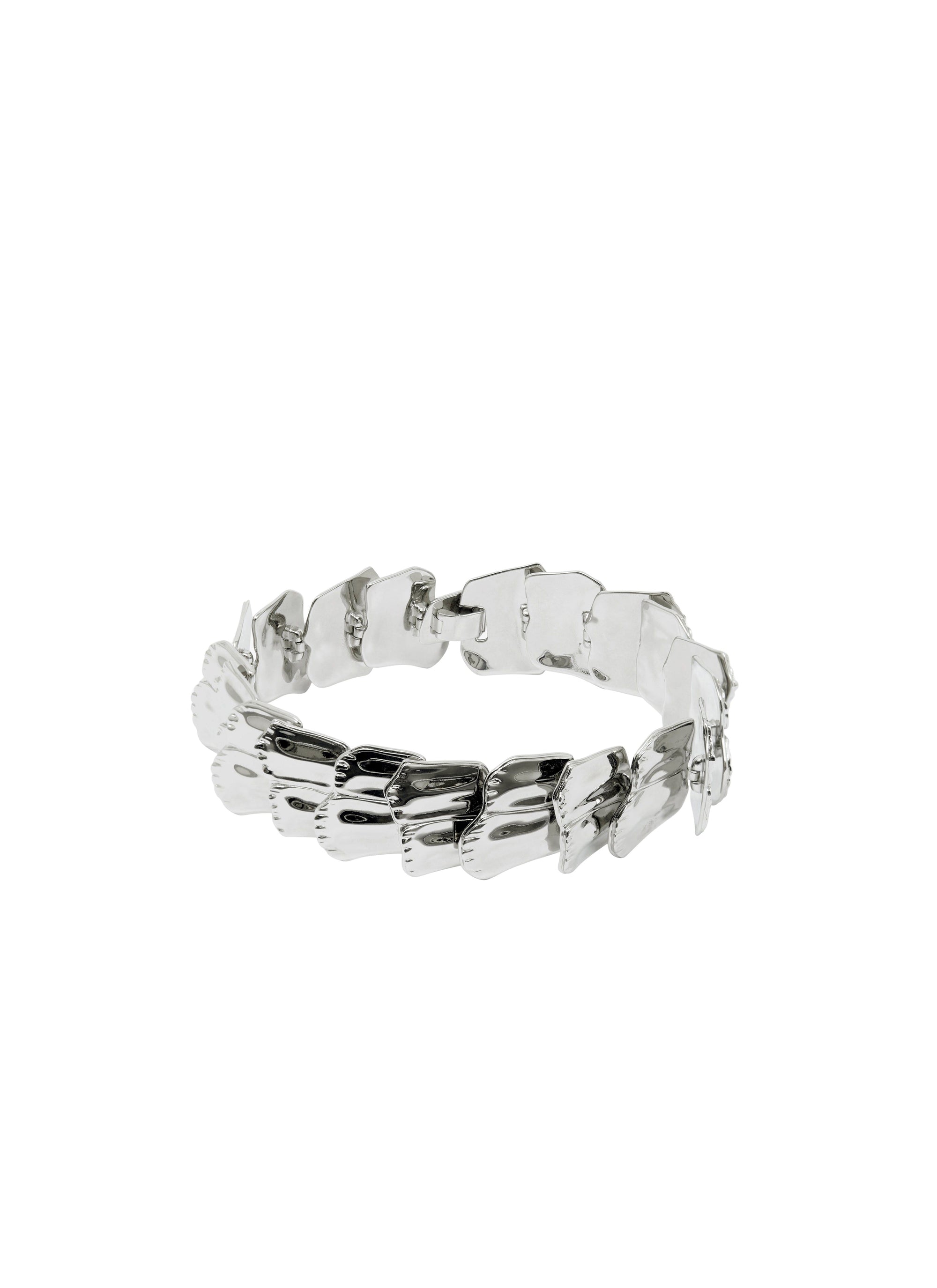 Metallic choker necklace - Silver