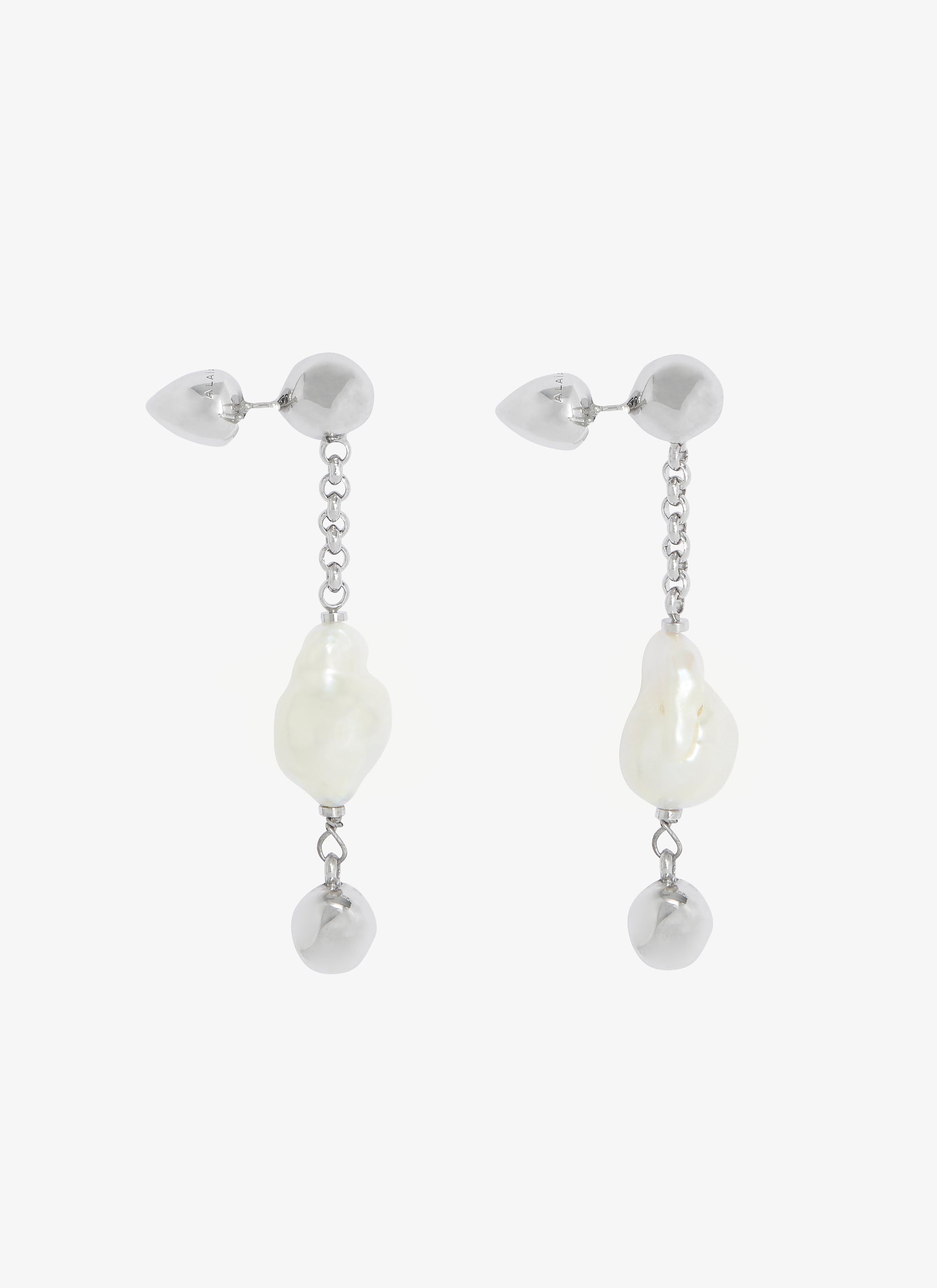Boucles d’oreilles Perles - Blanc & Argent