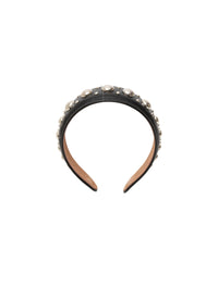Classic leather headband - Black