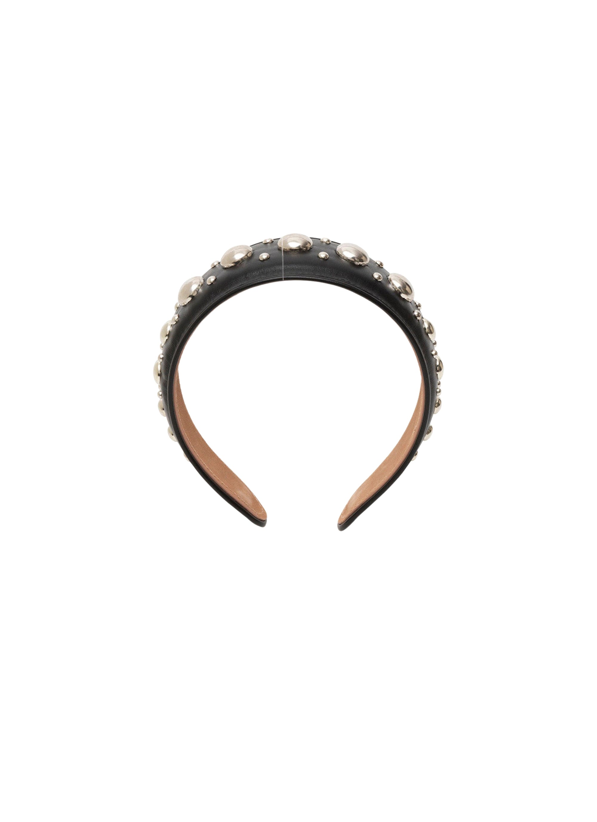 Classic leather headband - Black