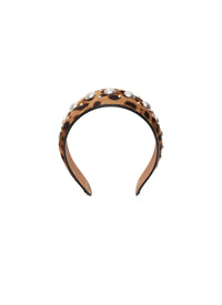 Classic leather headband - Sepia Brown