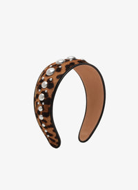 Classic leather headband - Sepia Brown