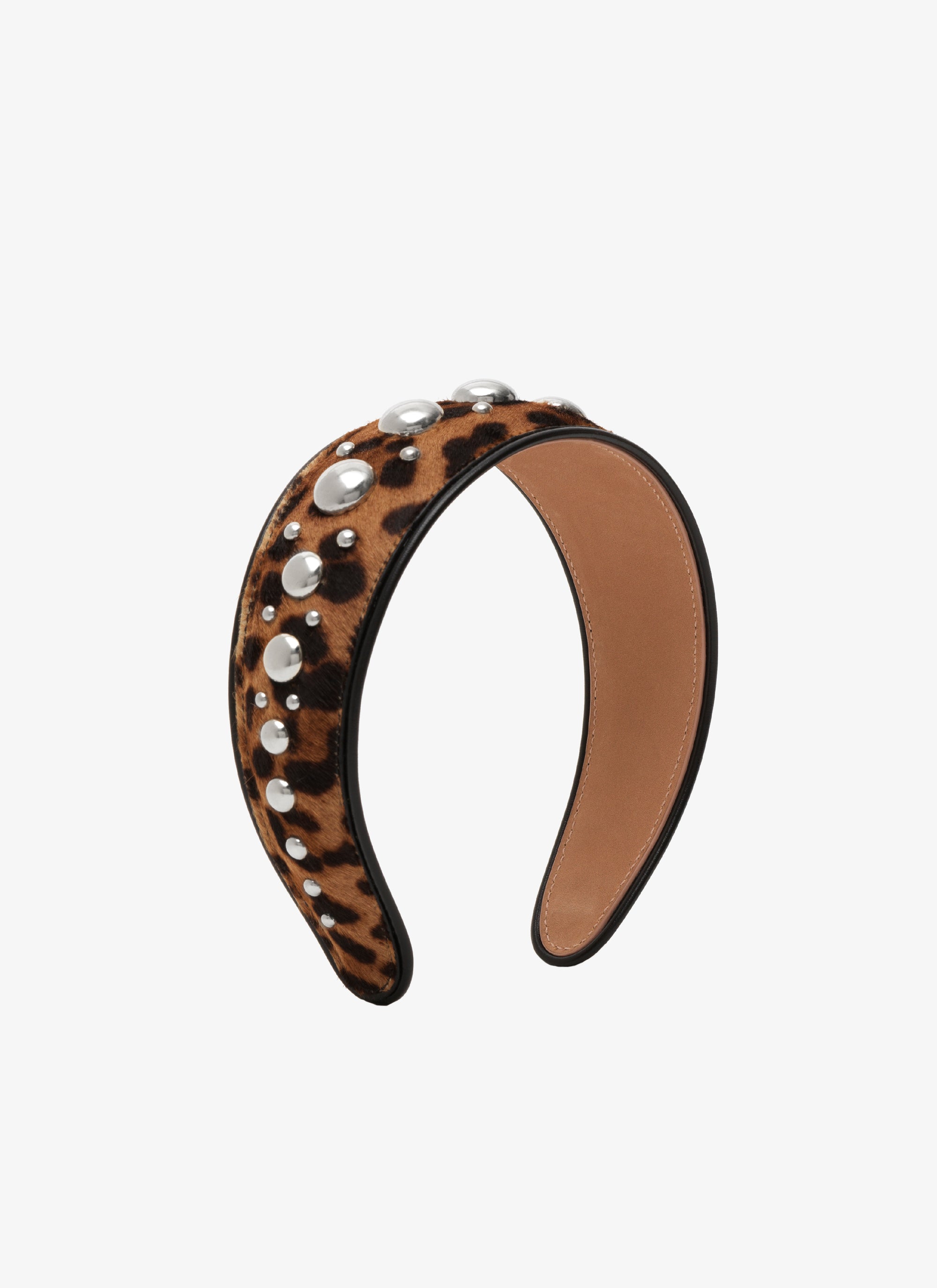Classic leather headband - Sepia Brown