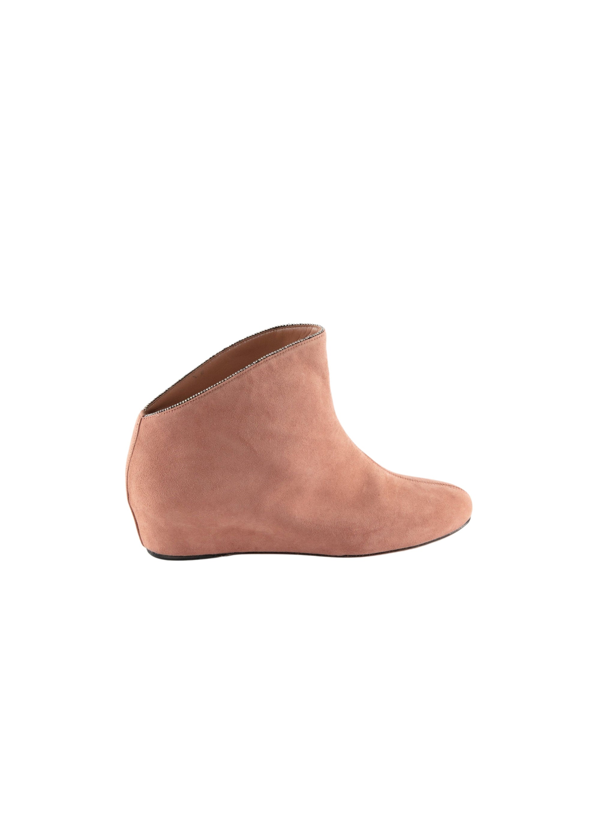 Pearl ankle boots in leather - Tobacco
