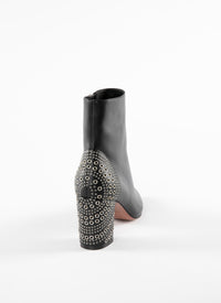 75 boots in leather - Black intense