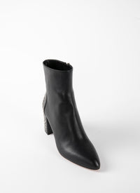 75 boots in leather - Black intense