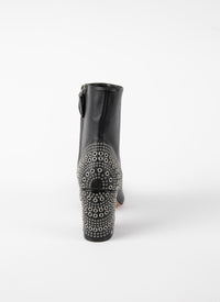 75 boots in leather - Black intense