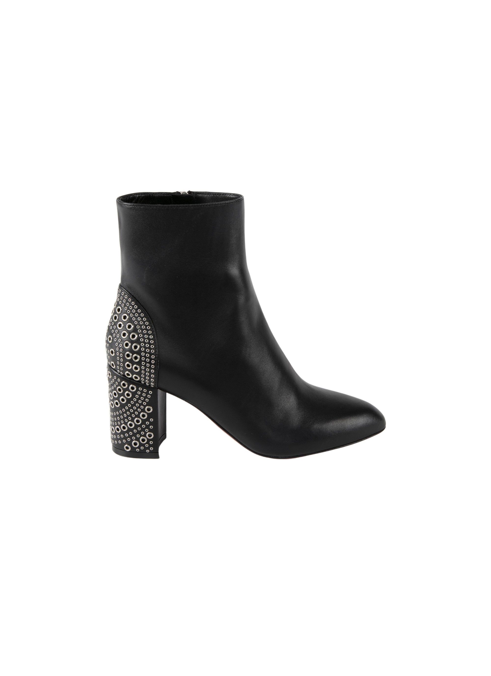 75 boots in leather - Black intense