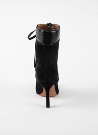 110 velvet boots - Black intense