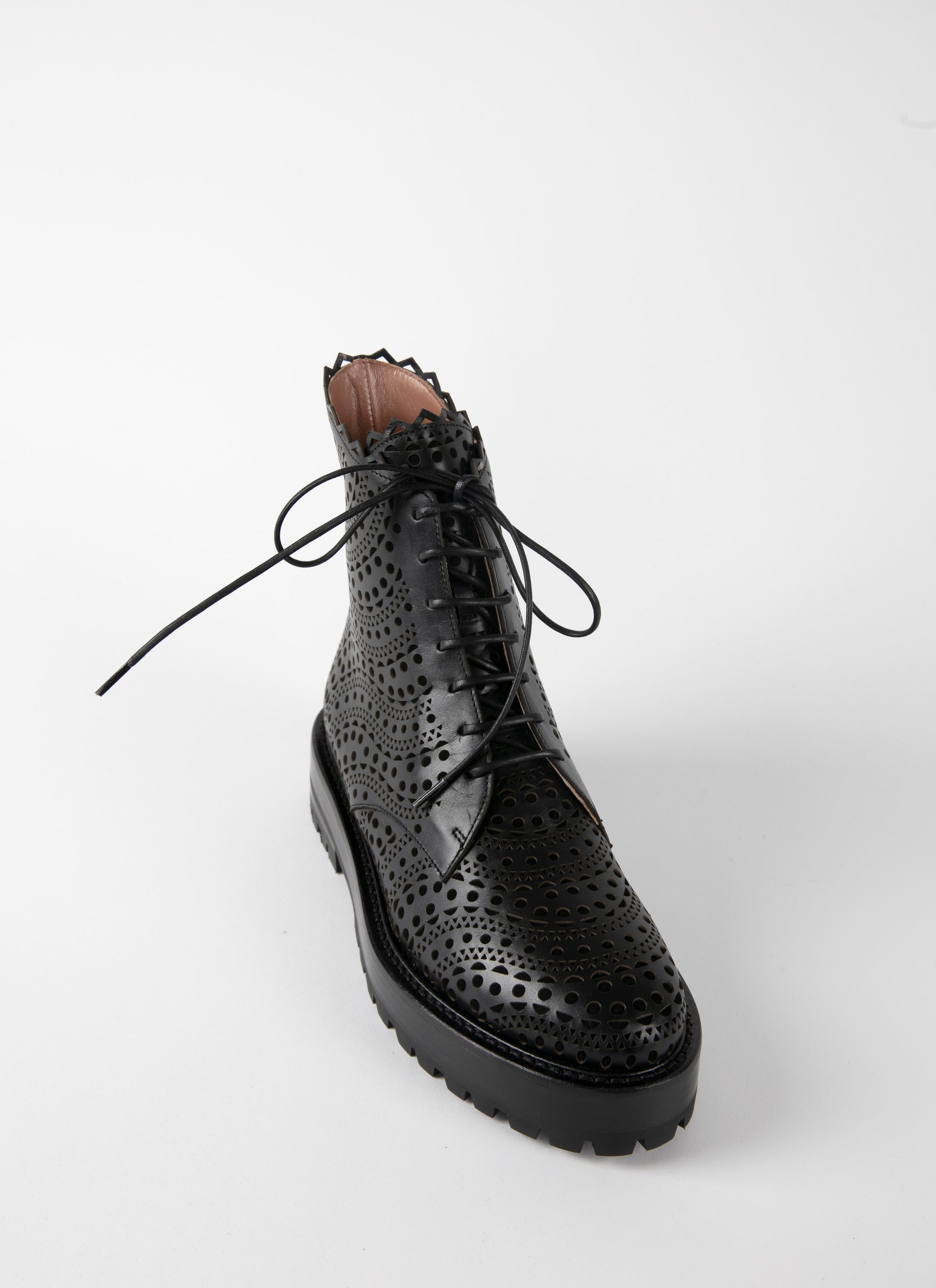Vienna leather boots - Black & Black