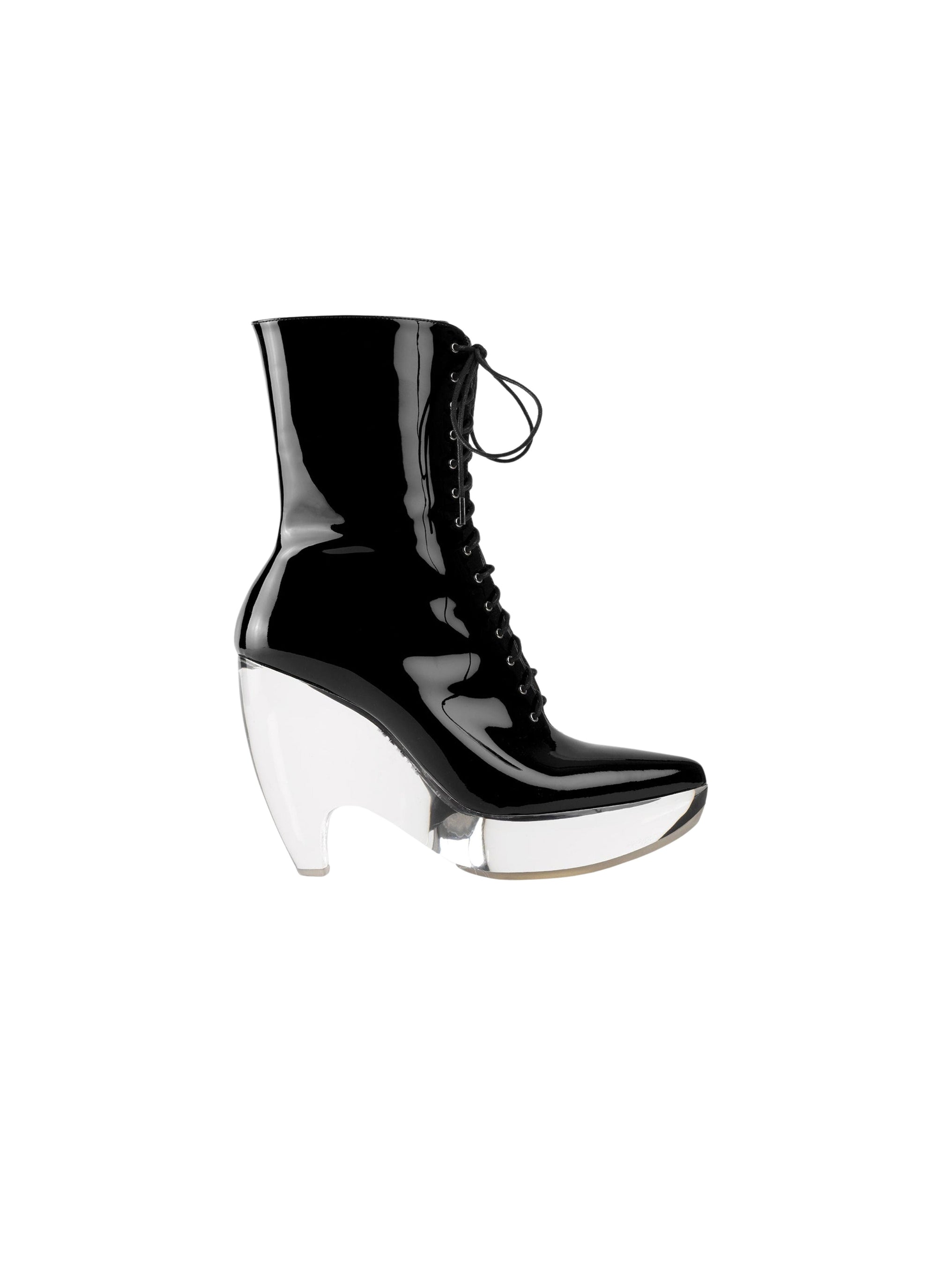 Plexi leather boots - Black