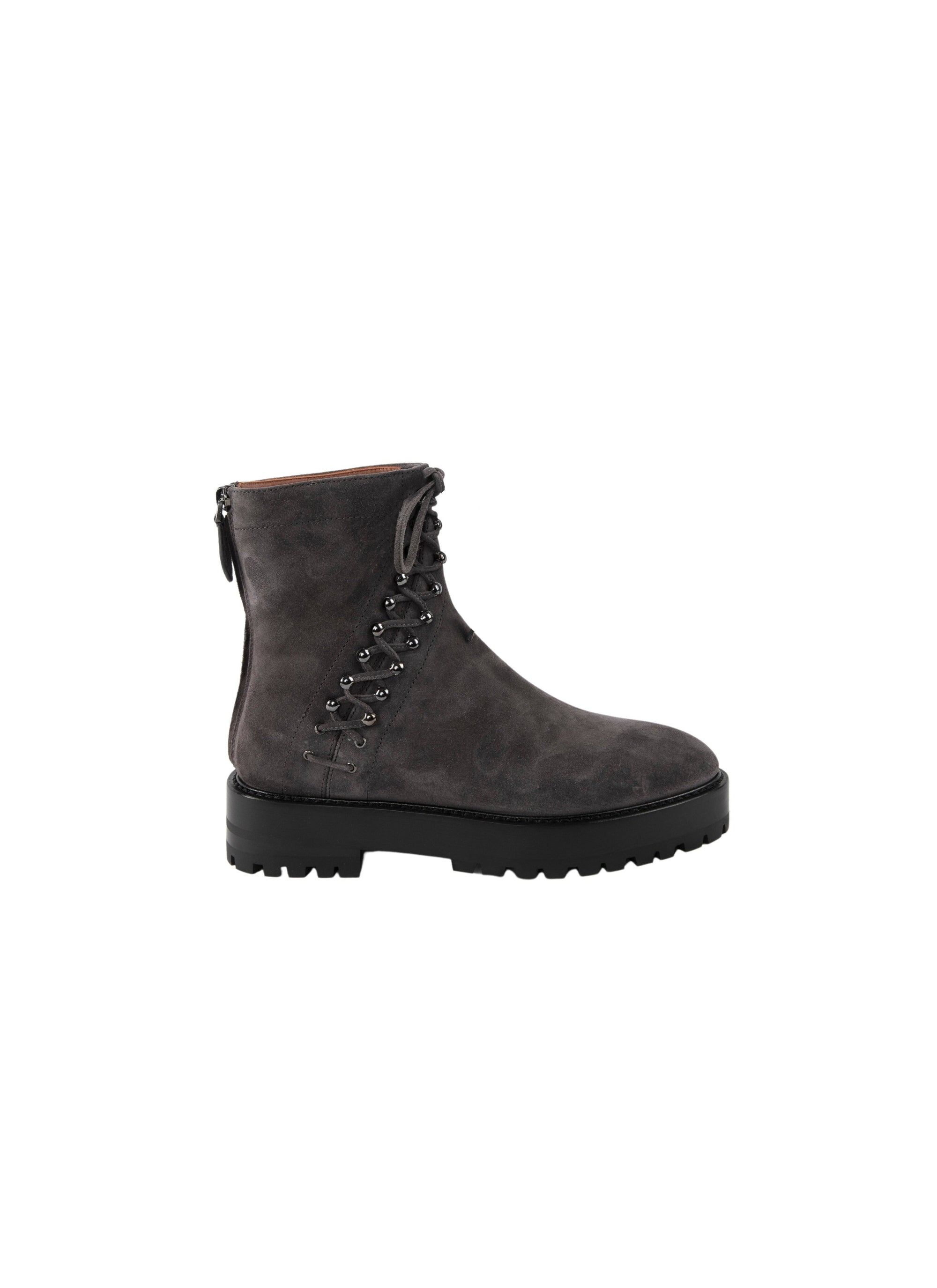 Bottines Lacage en cuir - Gris Foncé