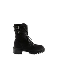 Ranger lace-up boots in leather - Black intense
