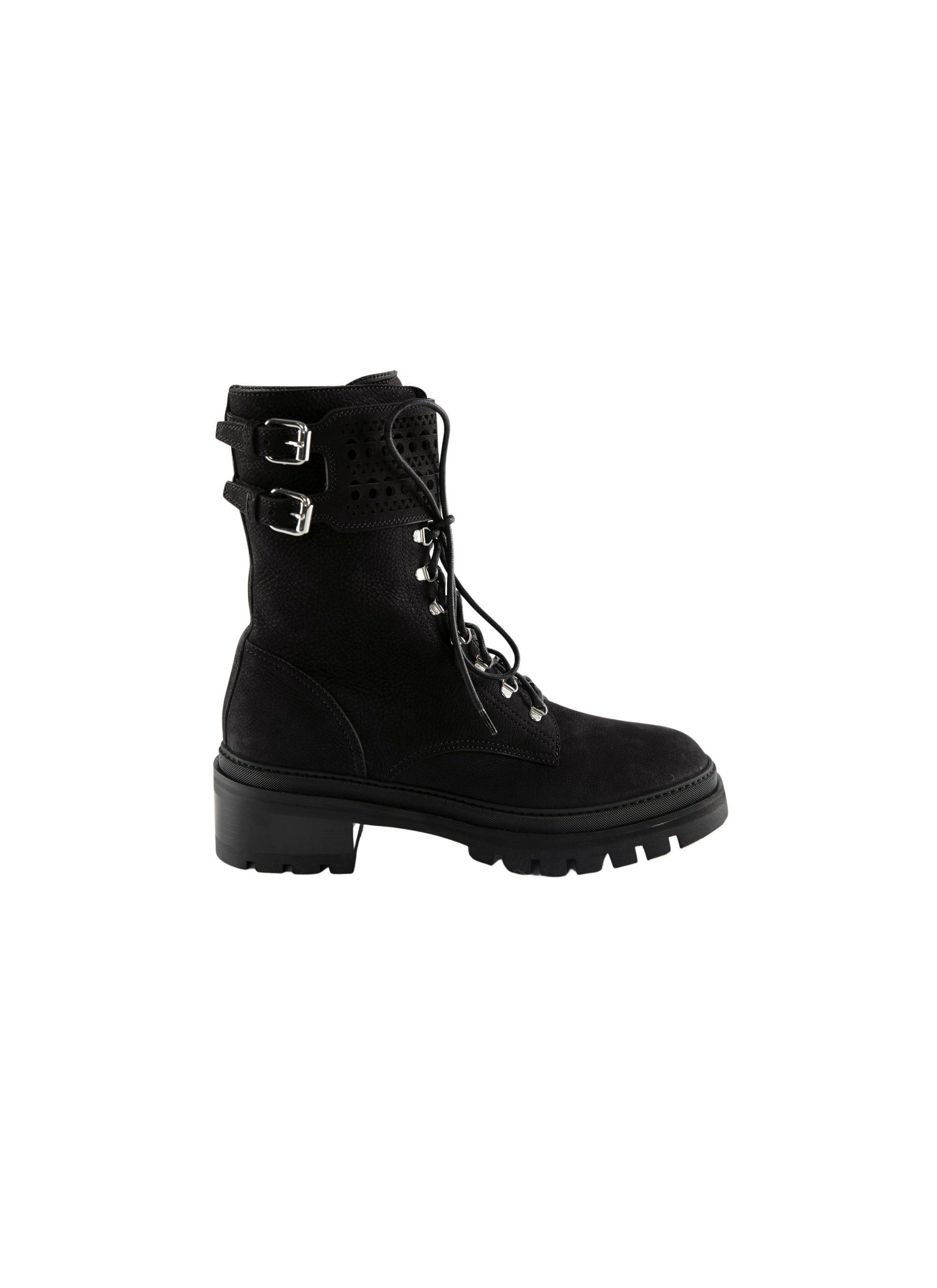 Ranger lace-up boots in leather - Black intense