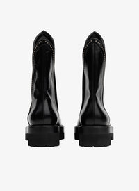 Bottines cloutées en cuir - Noir