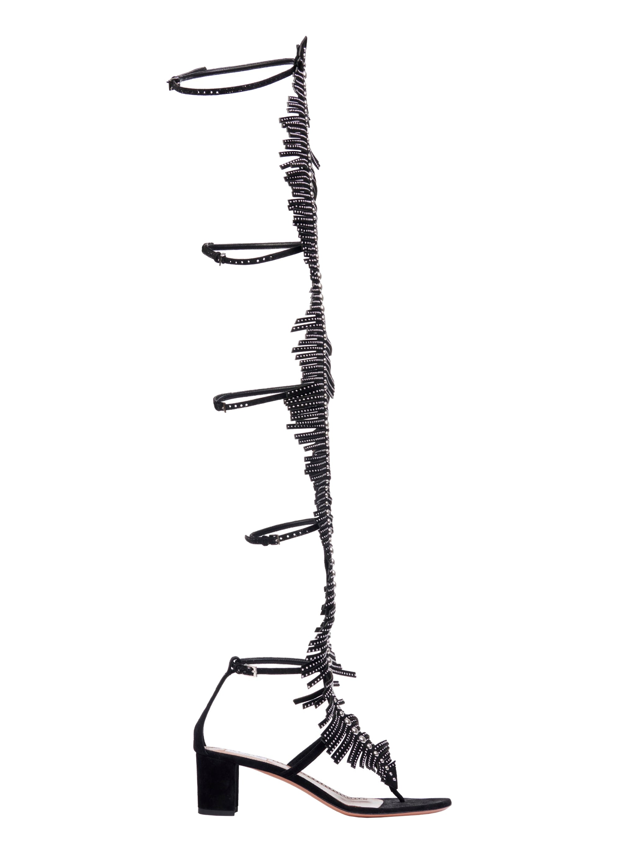 Sandales 60 en cuir - Noir