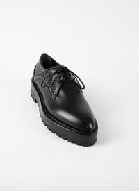 Derbies à petits œillets en cuir - Noir