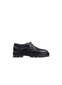 Derbies à petits œillets en cuir - Noir