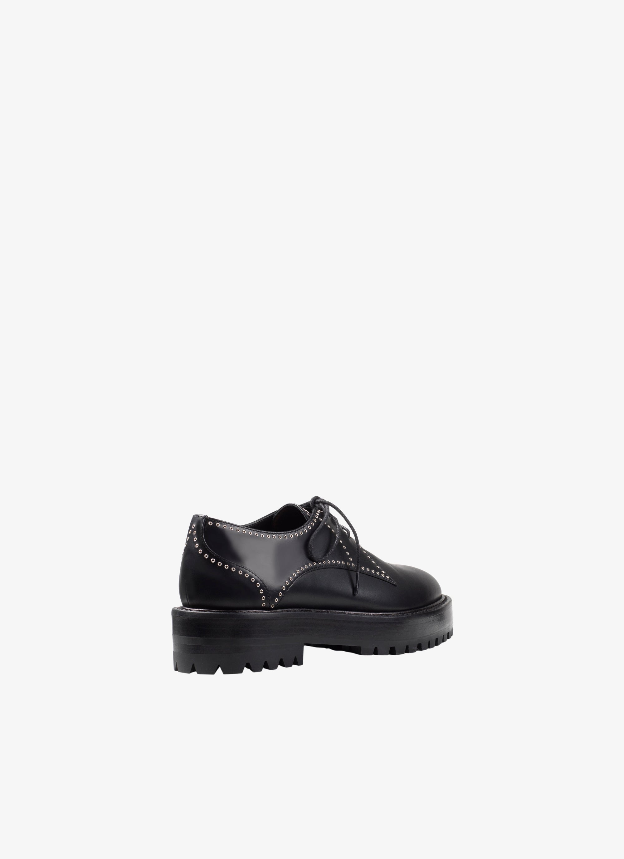Derbies à petits œillets en cuir - Noir