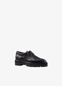 Derbies à petits œillets en cuir - Noir