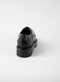 Derbies à petits œillets en cuir - Noir