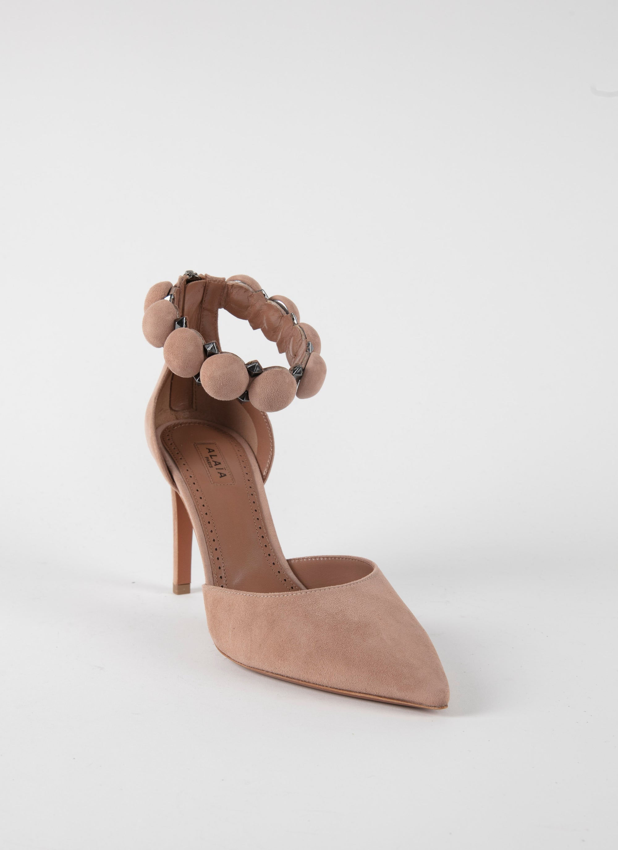 Escarpins Bombe 90 en cuir - Chair