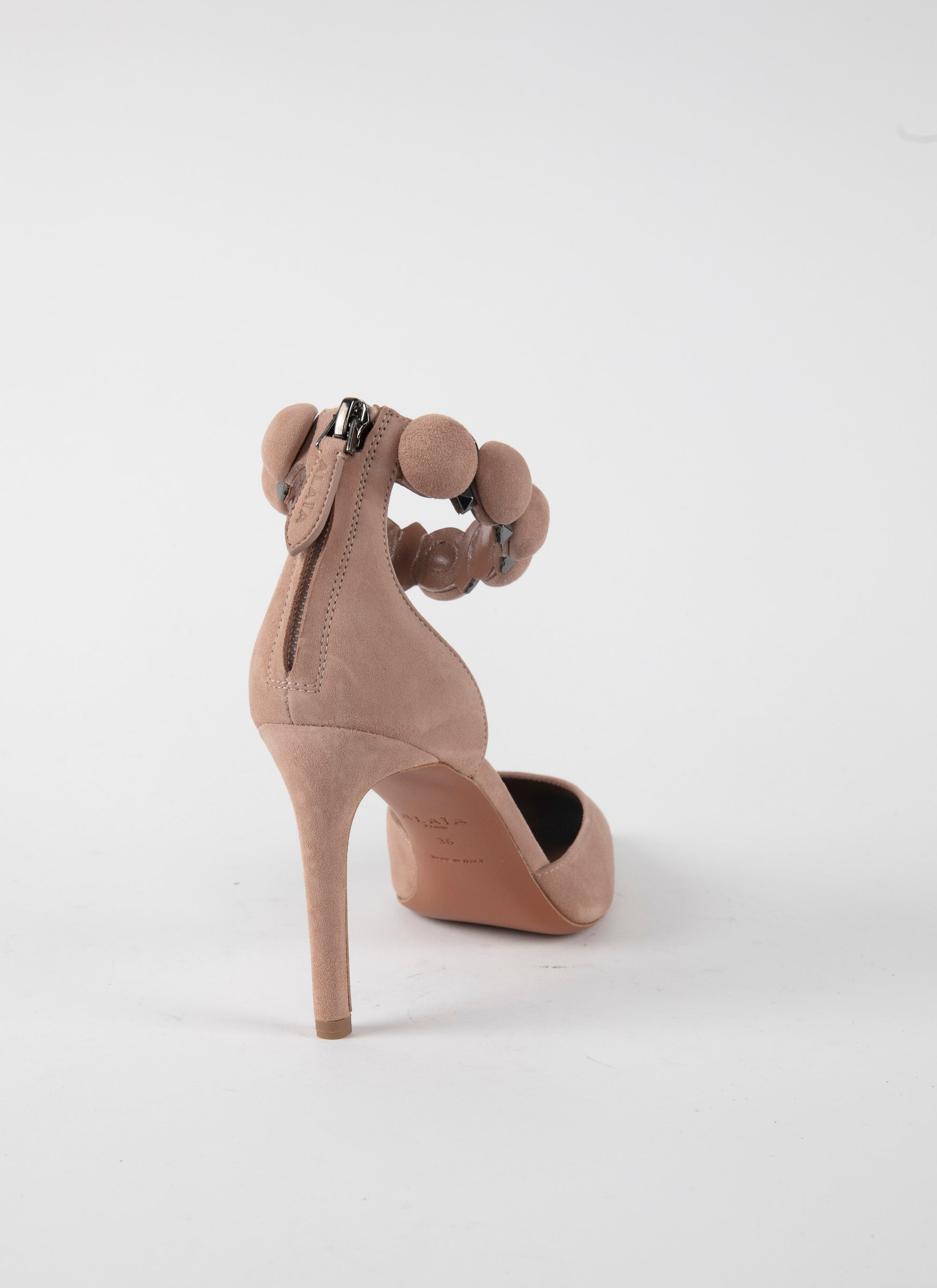 Escarpins Bombe 90 en cuir - Chair