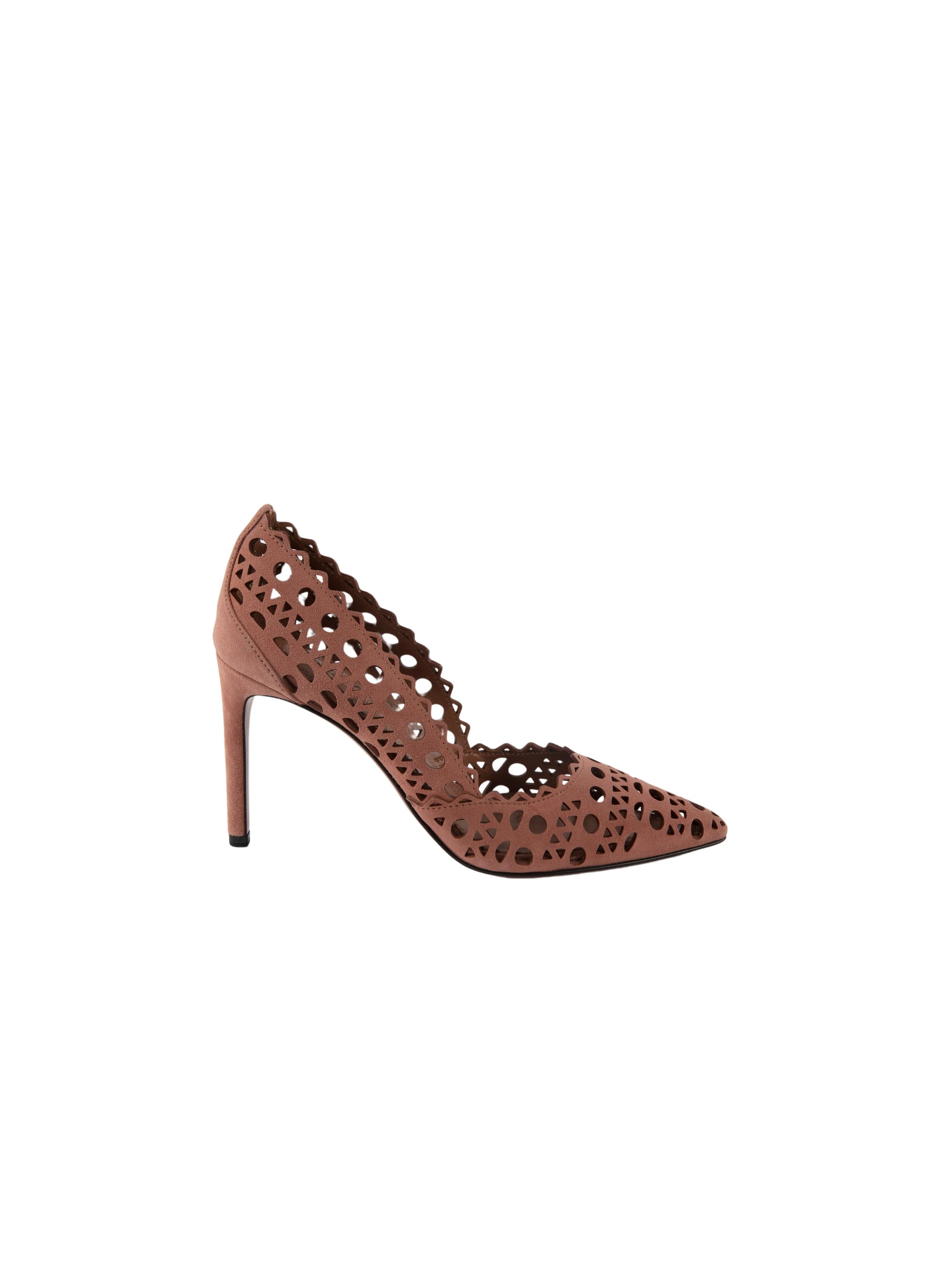Escarpins à motif ajouré 90 en cuir - Tabac