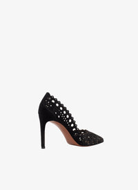 Escarpins à motif ajouré 90 en cuir - Noir