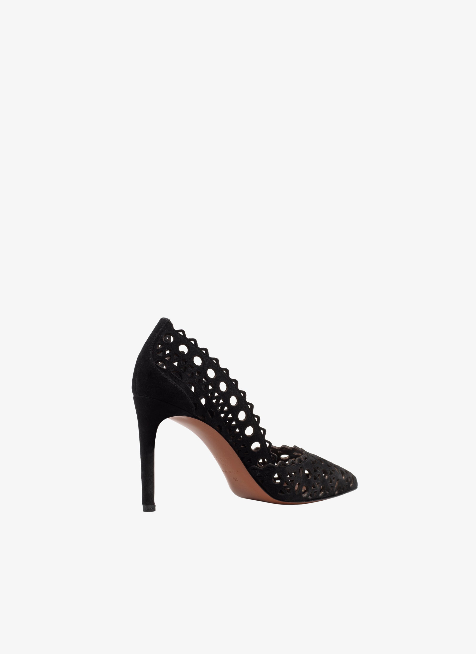 Escarpins à motif ajouré 90 en cuir - Noir