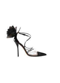 Escarpins Fleur 110 en cuir - Noir