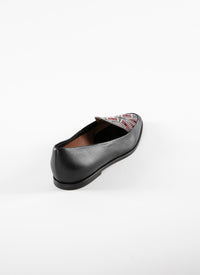Mocassins en cuir - Noir & Multicolor