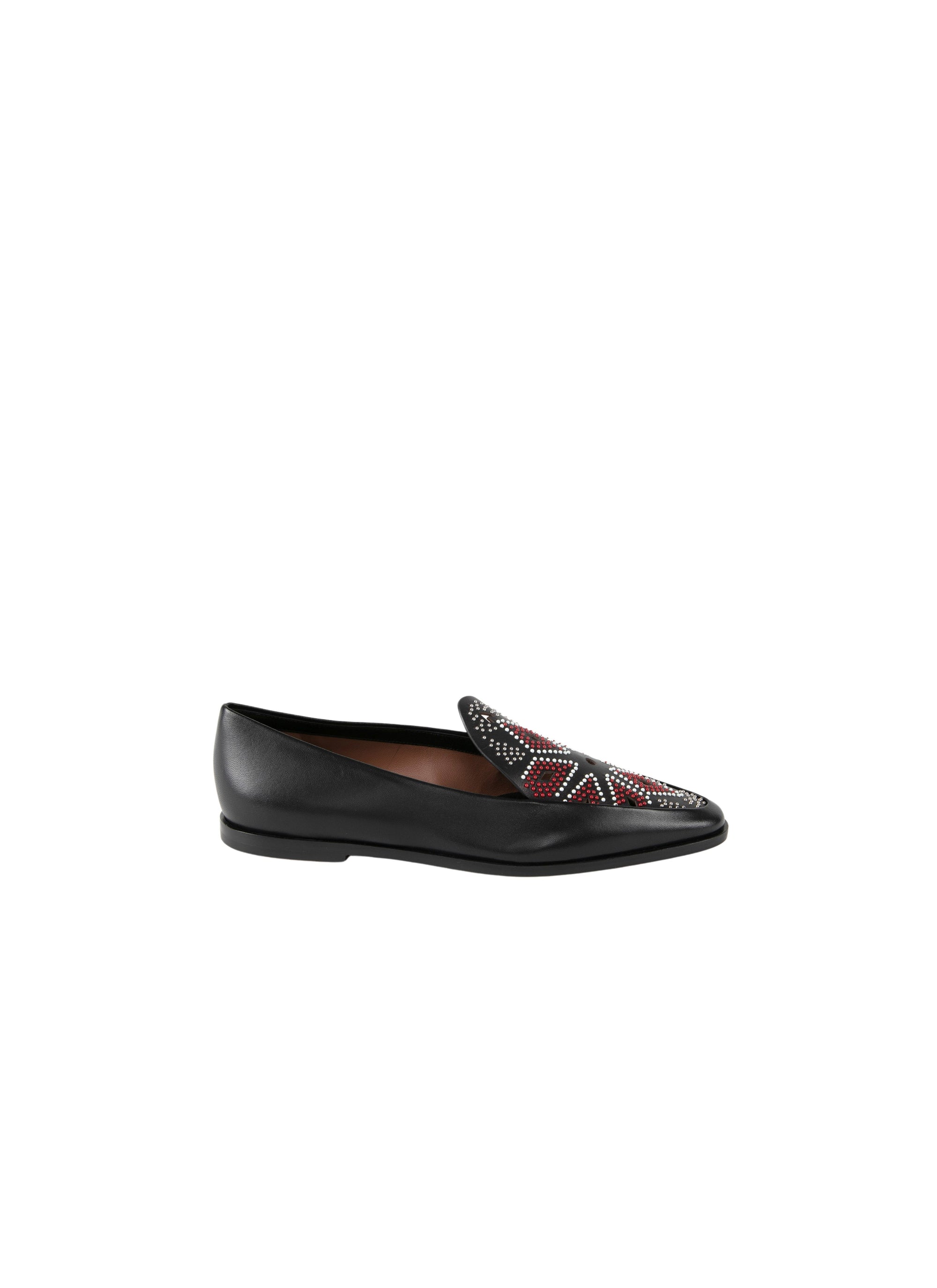 Mocassins en cuir - Noir & Multicolor