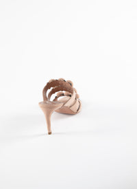 Mules 75 en cuir avec détails - Chair