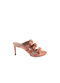 Mules 75 in leather with details - Caramel