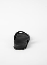 Geometric leather mules - Black intense
