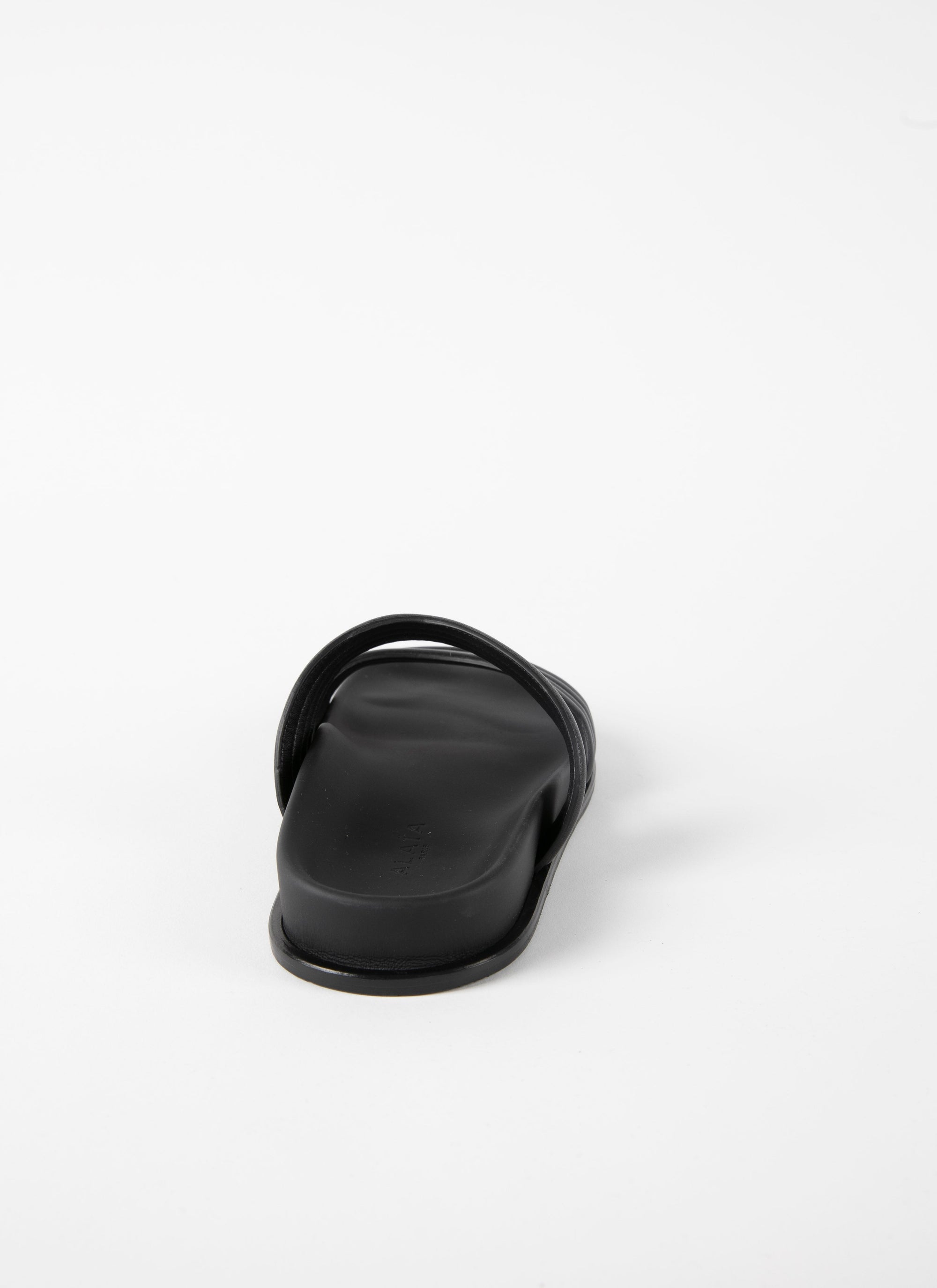 Geometric leather mules - Black intense
