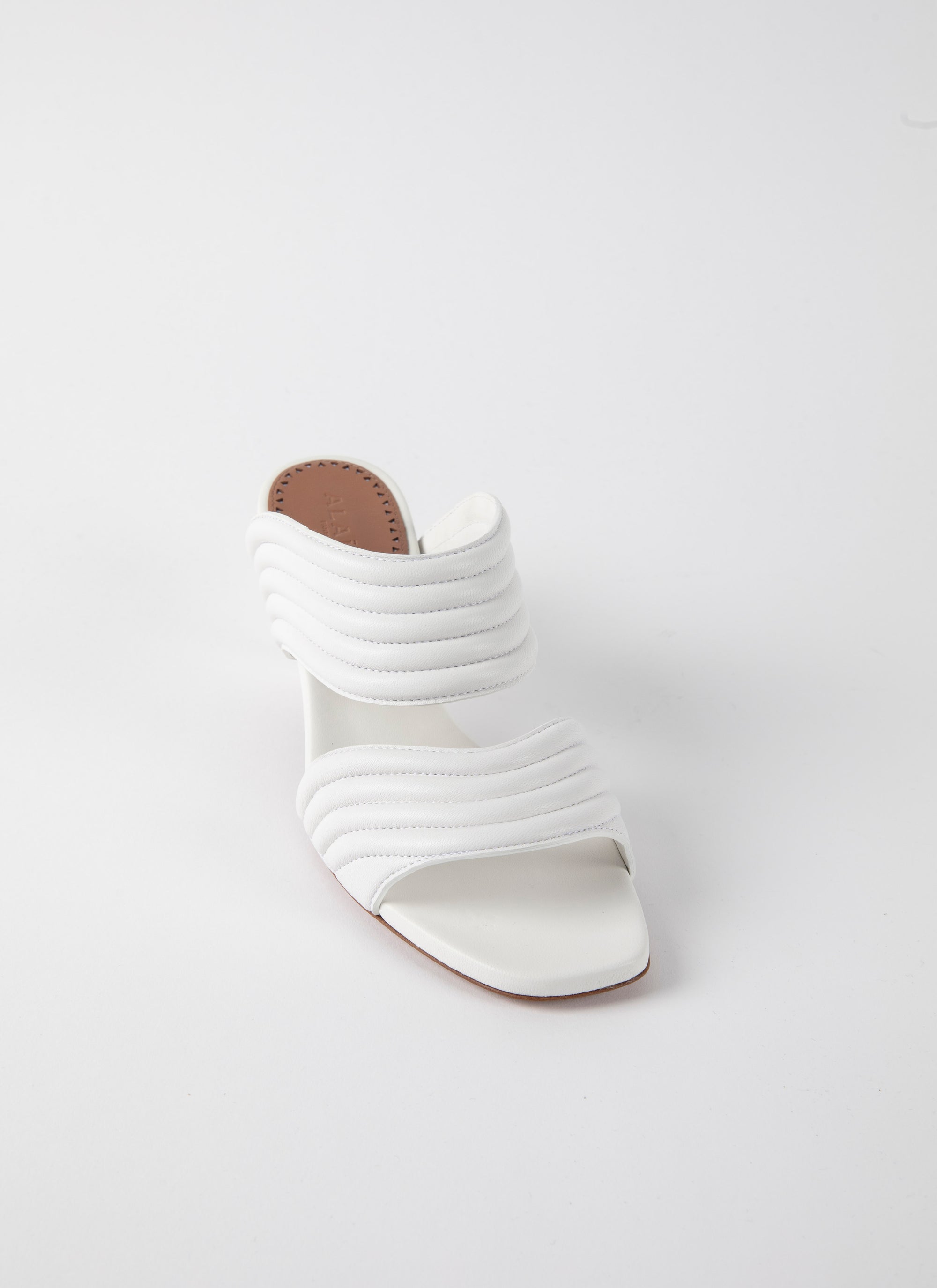 Mules 55 in geometric leather - Off White